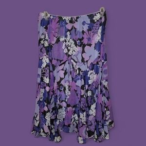 Bob Mackie Floral Art! Multicolor Floral A-Line Skirt
